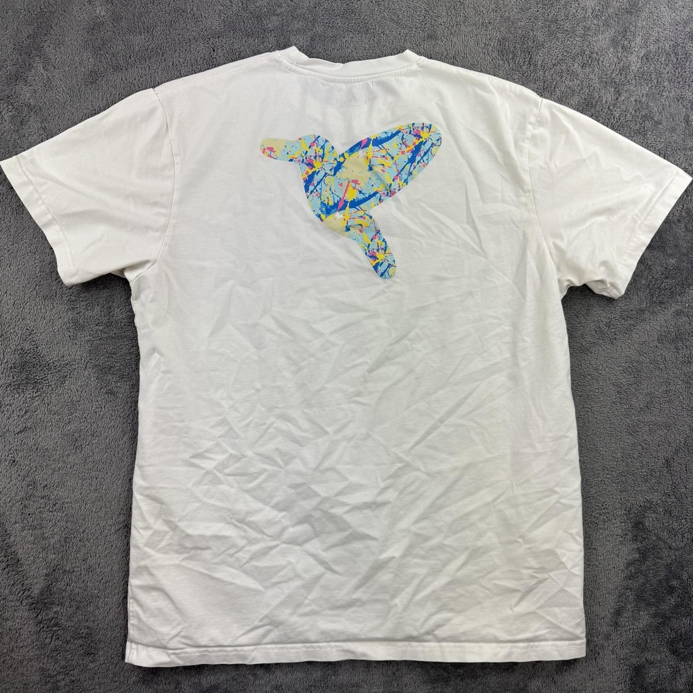 Birddogs Shirt Mens‎ Medium White Bird Logo Graphic Short Sleeve Crewneck Tee